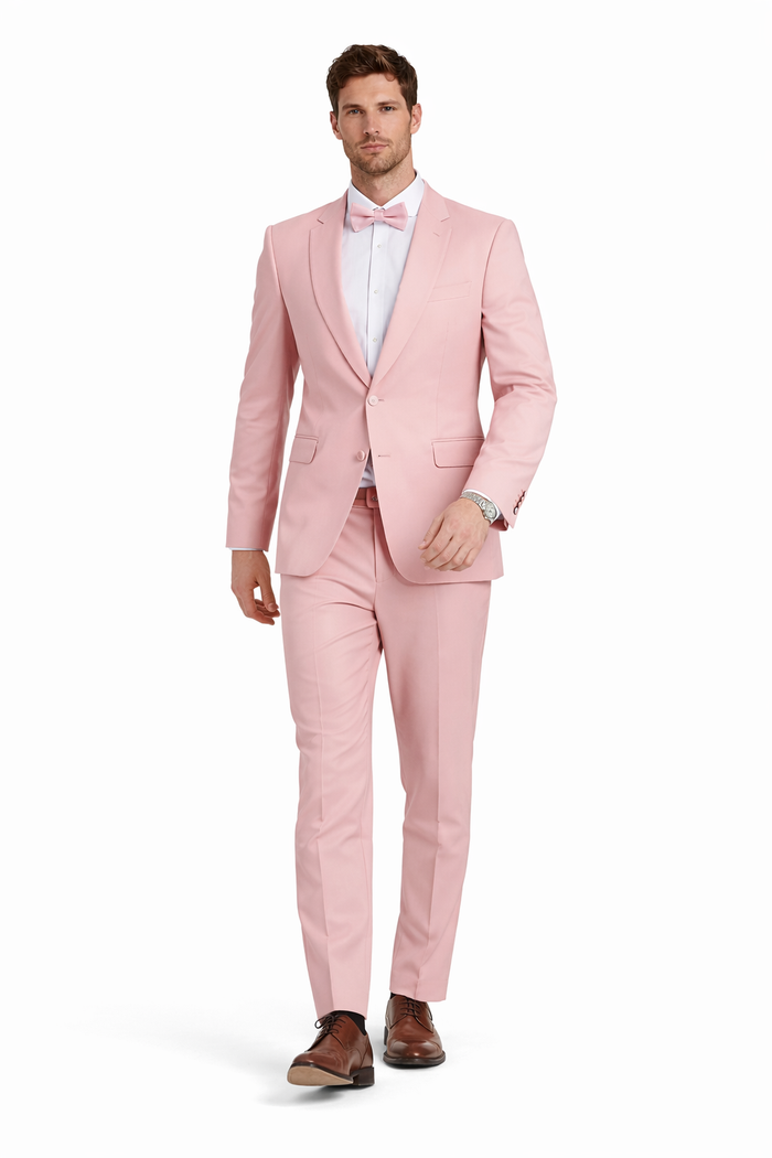 Prom 2026 Suit - Light Blush Prom Tuxedo - Summer Slim Fit Suits