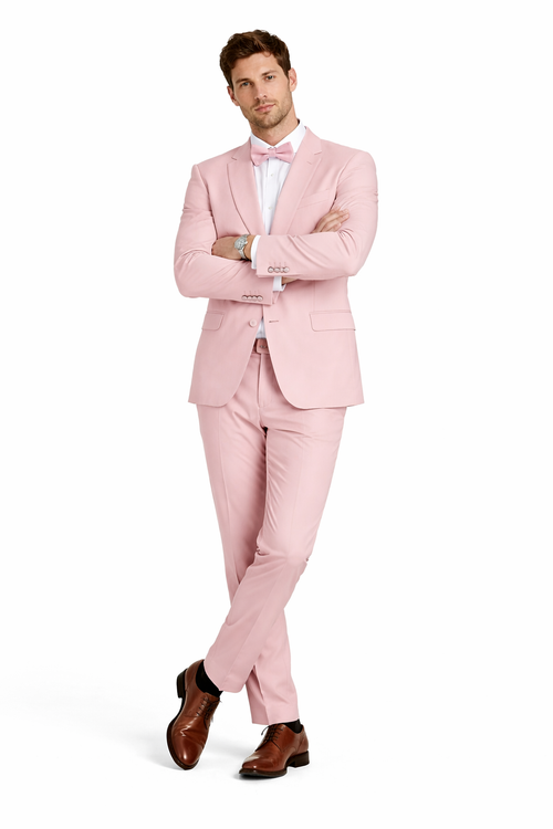 Prom 2026 Suit - Light Blush Prom Tuxedo - Summer Slim Fit Suits