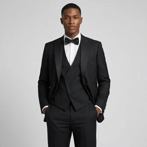 Bootcut wedding suit Black Peak Lapel Bootcut Tuxedo – Prom and Wedding - 34 Short or Extra Small