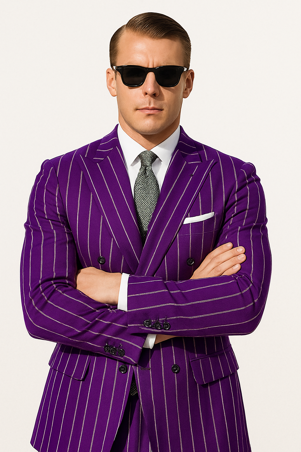 Purple Pinstripe Suit - Gangster Suit - 1920's Suit - New Arrival - Coat Size 38