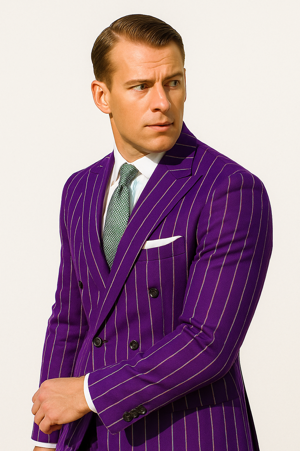 Purple Pinstripe Suit - Gangster Suit - 1920's Suit - New Arrival - Coat Size 38