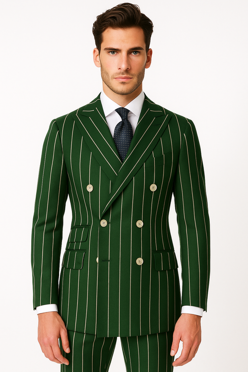 Purple Pinstripe Suit - Gangster Suit - 1920's Suit - Double Breasted Suit - New Arrival