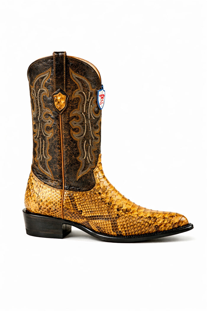 Men's Wild West Python Skin J Toe Boots 29957-New Designer Collection