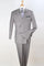 "Classic Men's Double Breasted Luxury Wool Feel - Designer Brand - Light Grey"
