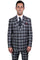 Mens Stacy Adams Suit -Stacy Adams Suit Men's Double Breasted Suit - Black & Grey Windowpane Plaid