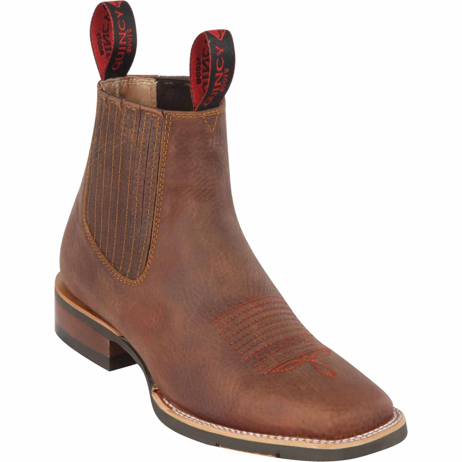 Men's Quincy Wide Square Toe Ankle Boot Q82BU2707 - 6