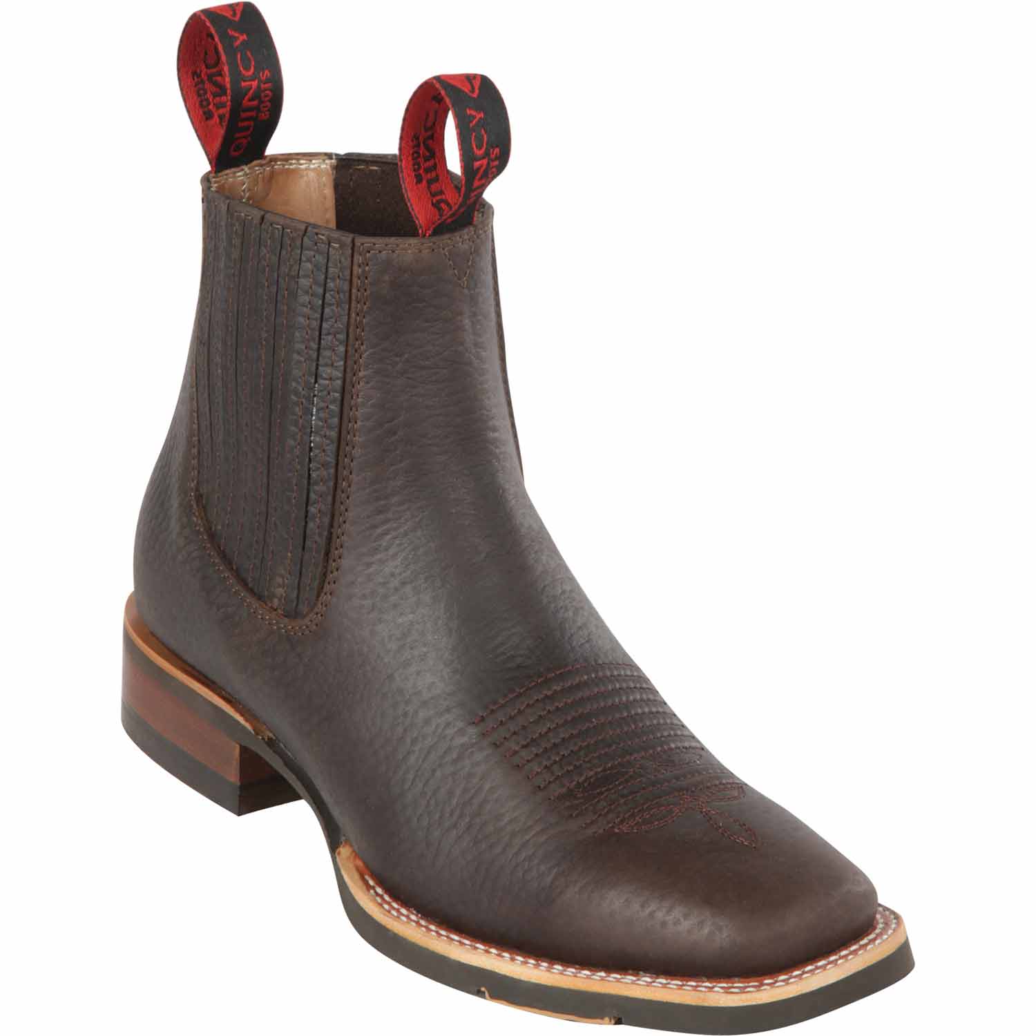 Men's Quincy Wide Square Toe Ankle Boot Q82BU2794 - 6