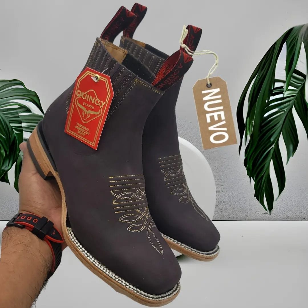 Men's Quincy Square Toe Ankle Boot Q82BP6394 - 7