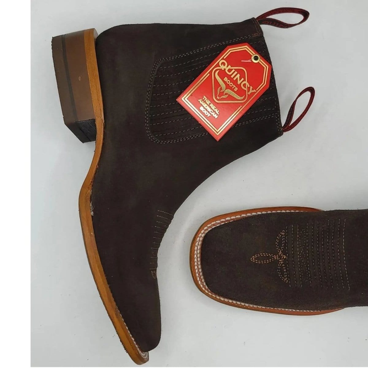 Men's Quincy Square Toe Ankle Boot Q82BR6394 - 7