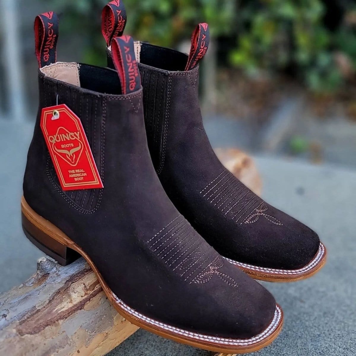 Men's Quincy Square Toe Ankle Boot Q82BR6394 - 7