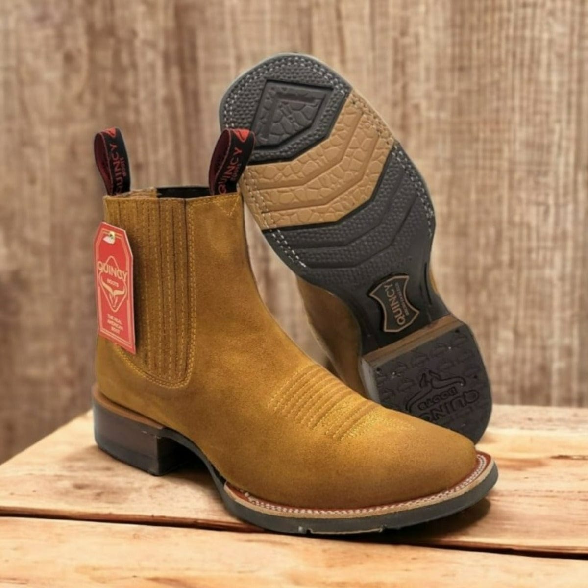 Men's Quincy Square Toe Ankle Boot Q82BU6331 - 7