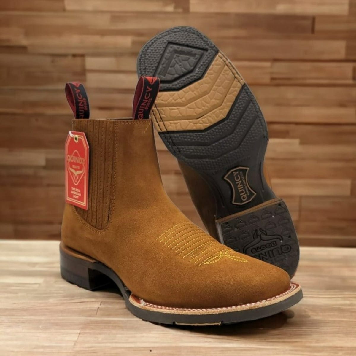 Men's Quincy Square Toe Ankle Boot Q82BU6350 - 7