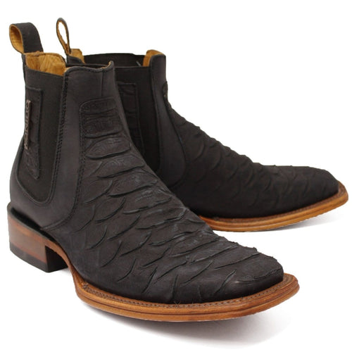 Mens Quincy Square Toe Ankle Boots Python Print Q82B5705