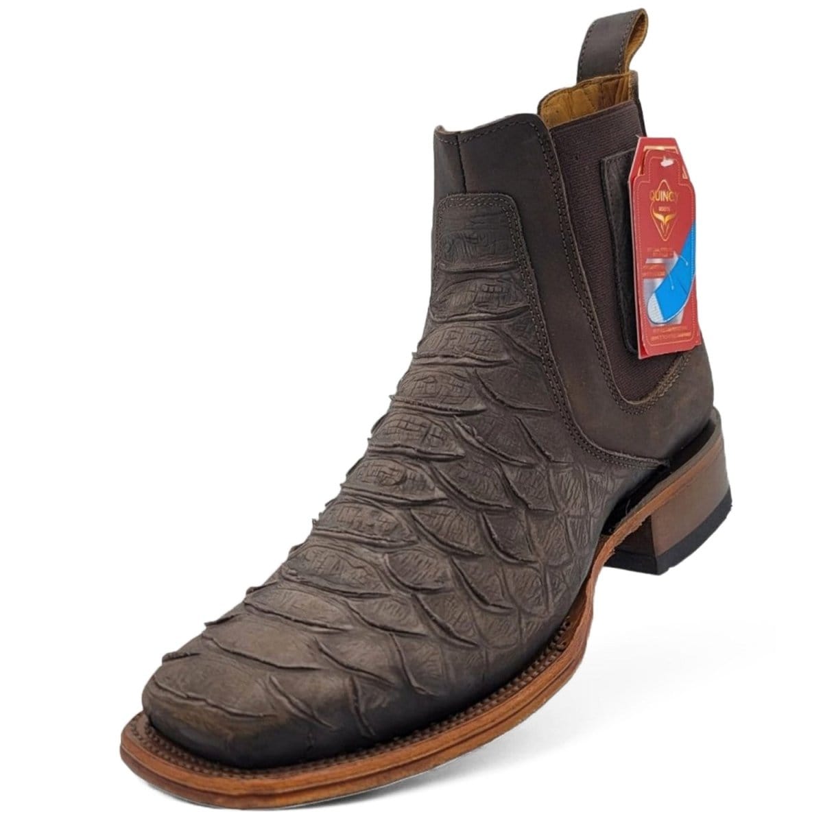 Men´s Quincy Square Toe Ankle Boots Python Print Q82B5794 - 7
