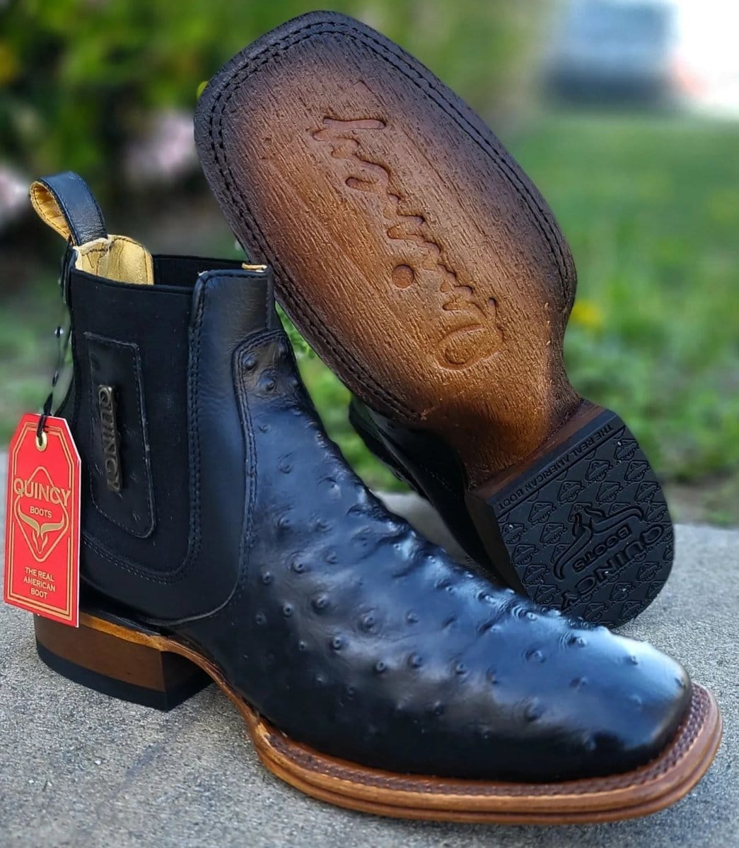 Men's Quincy Wide Square Toe Ankle Boot Q82B0305 - 6