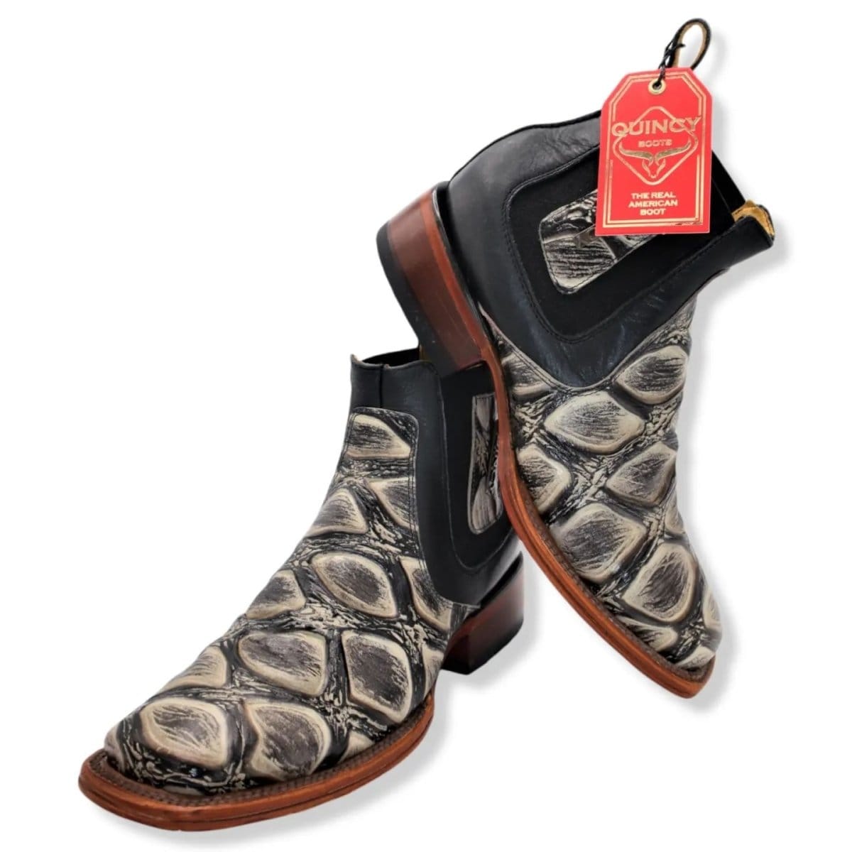 Men's Quincy Wide Square Toe Ankle Boot Q82B1037 - 6