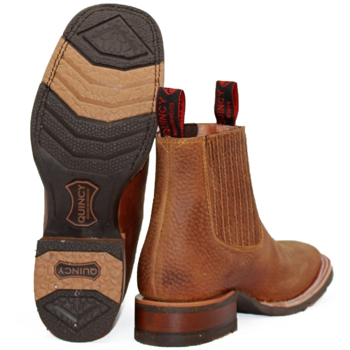 Men's Quincy Wide Square Toe Ankle Boot Q82BU2731 - 6