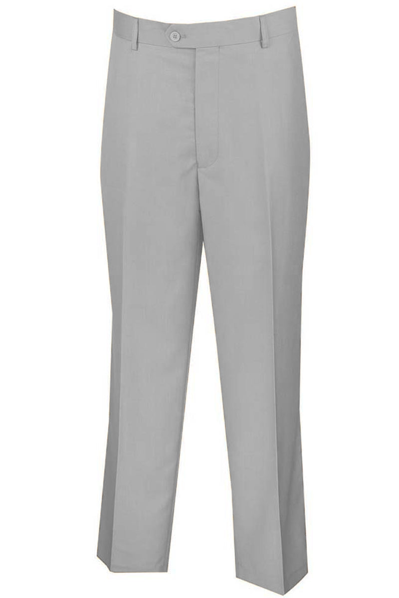 Mens Modern Fit Flat Front Dress Slacks in White - 28W