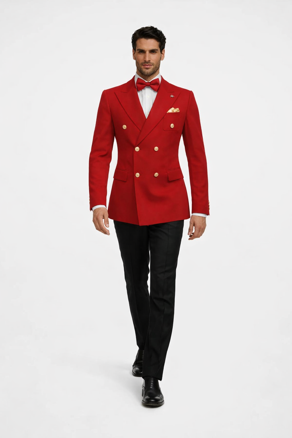 Red Double Breasted Sport Coat - Velvet Blazer - S or Small