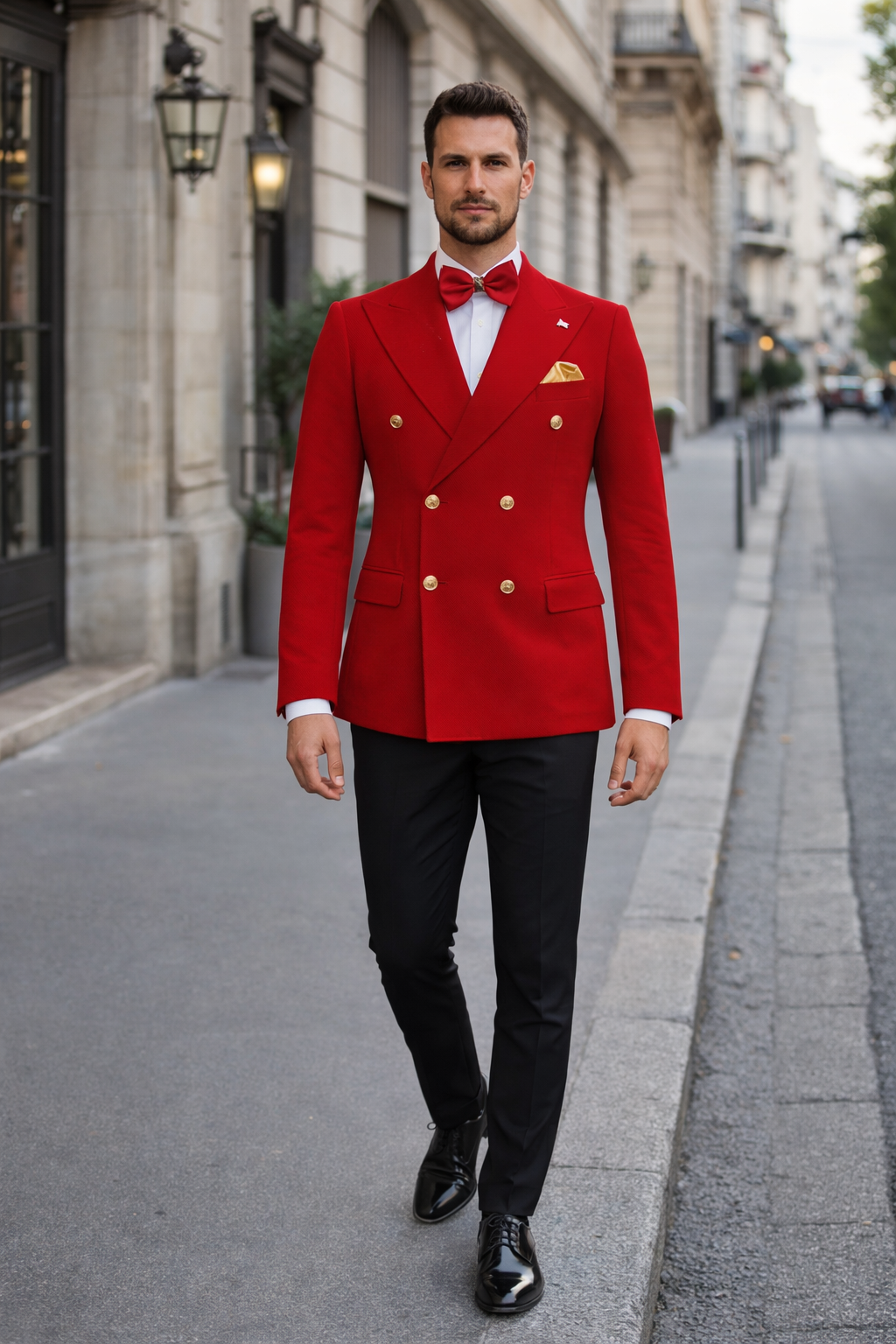 Red Double Breasted Sport Coat - Velvet Blazer - S or Small