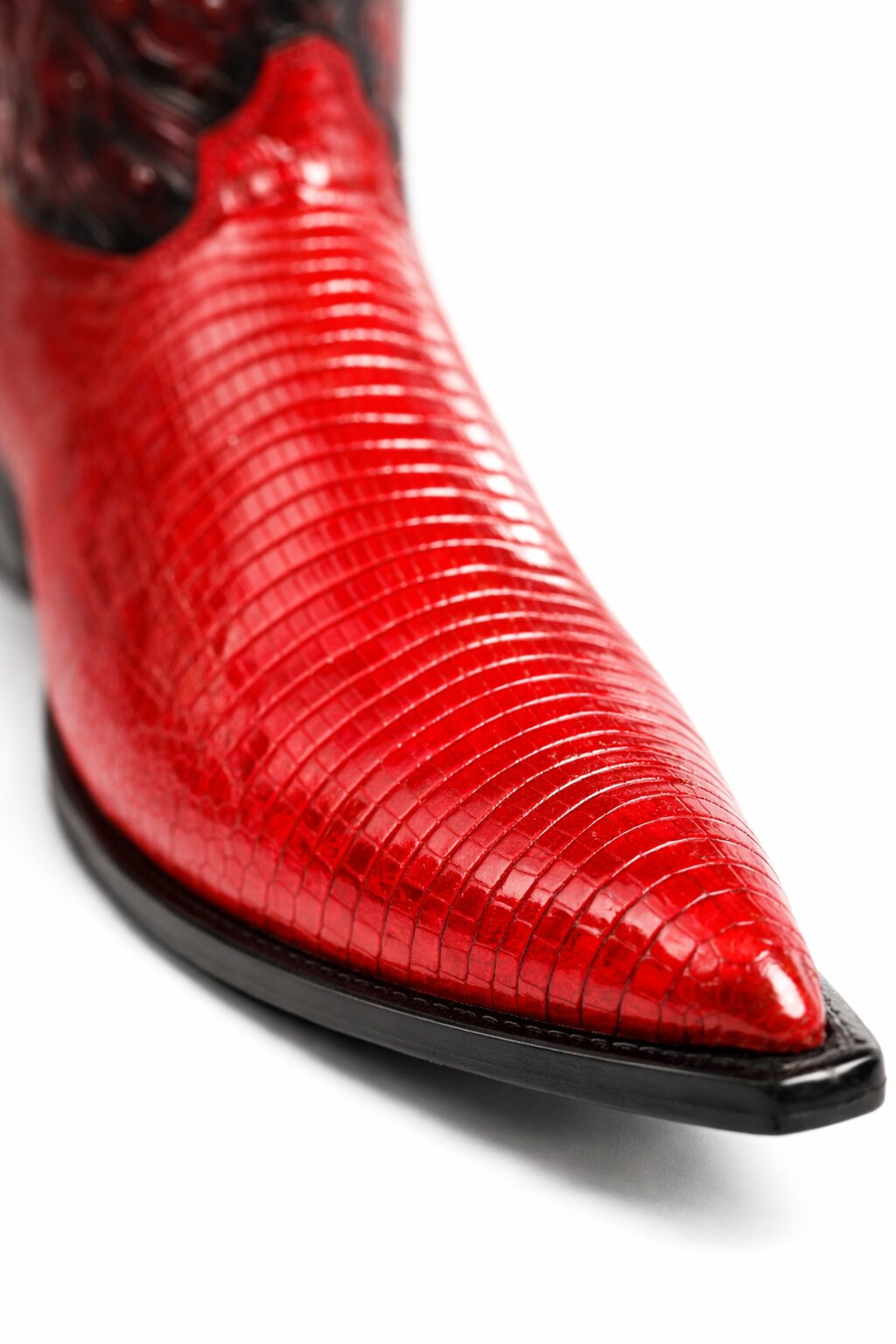 Men's King Exotic Boots Teju Lizard 3x Toe Red (495vf0712) - 6 E