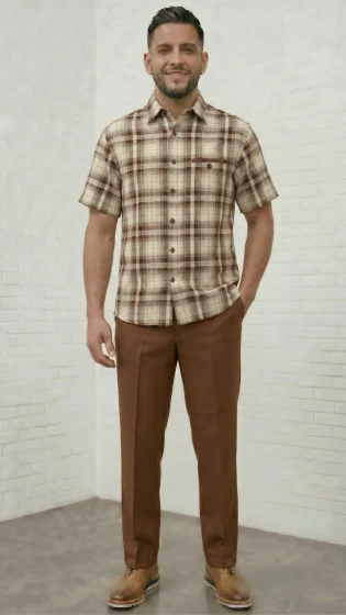 Mens 2 Piece Walking Suit - Classic Plaid - Small