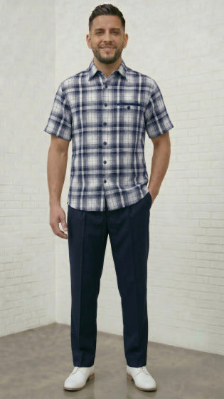 Mens 2 Piece Walking Suit - Classic Plaid - Small