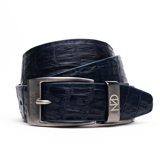 Marco Di Milano Riccardo Belt Navy Leather Shoe