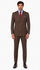 Rockefeller Collection - Double Breasted Stripe Suit Brown Regular Fit 2 Piece