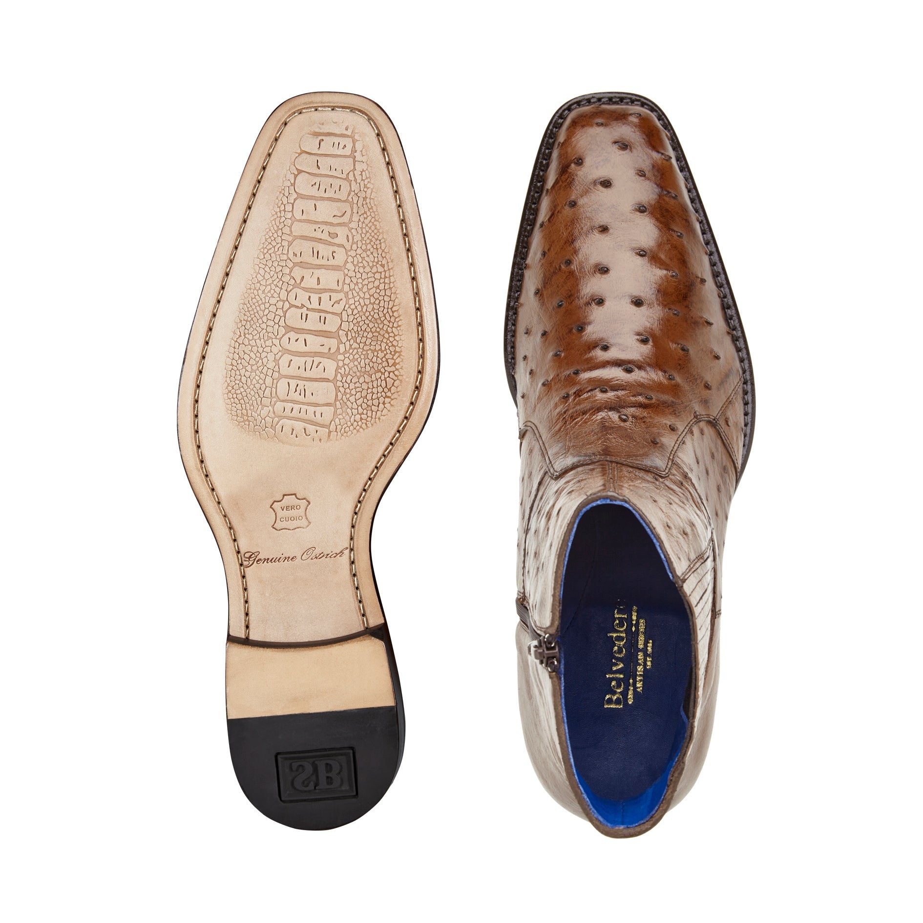 Belvedere Roger - Antique Brown Alligator Loafer - 9