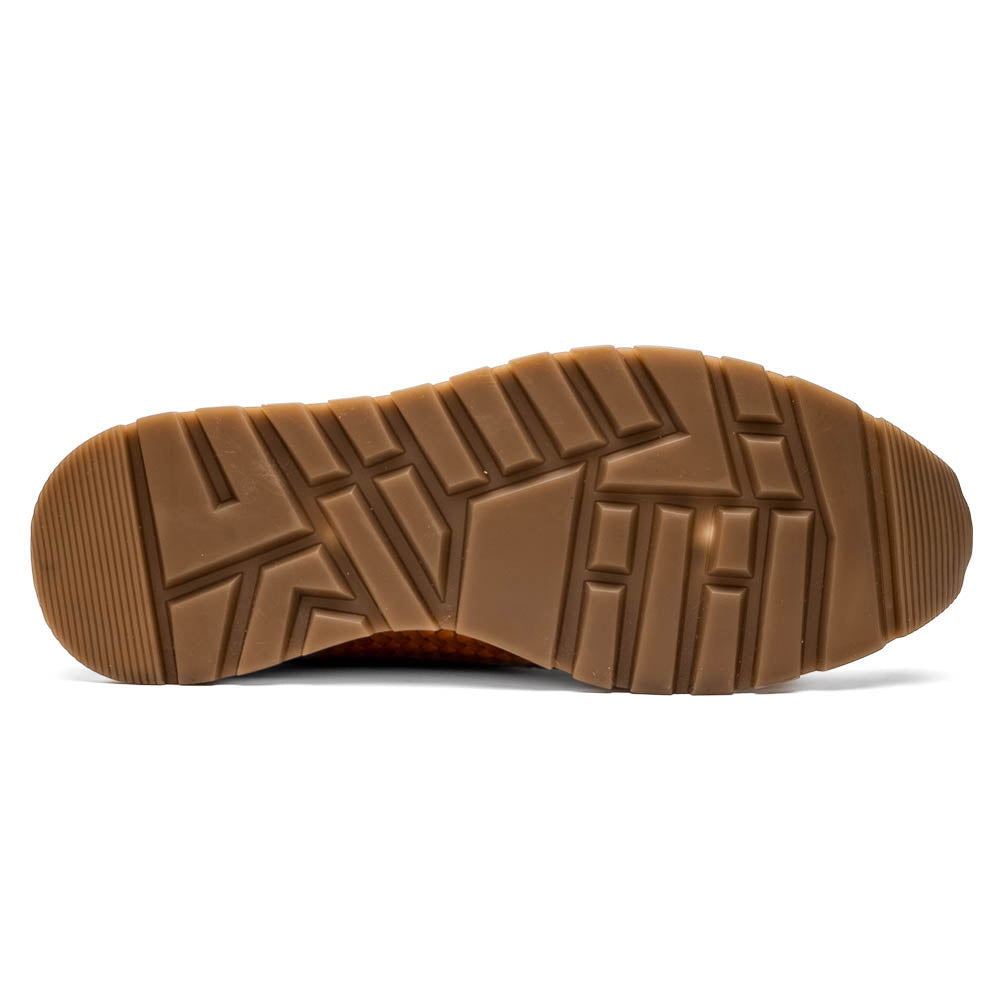 Marco Di Milano Roma Brandy Genuine Caiman Crocodile / Woven Leather Fashion Sneakers - 8