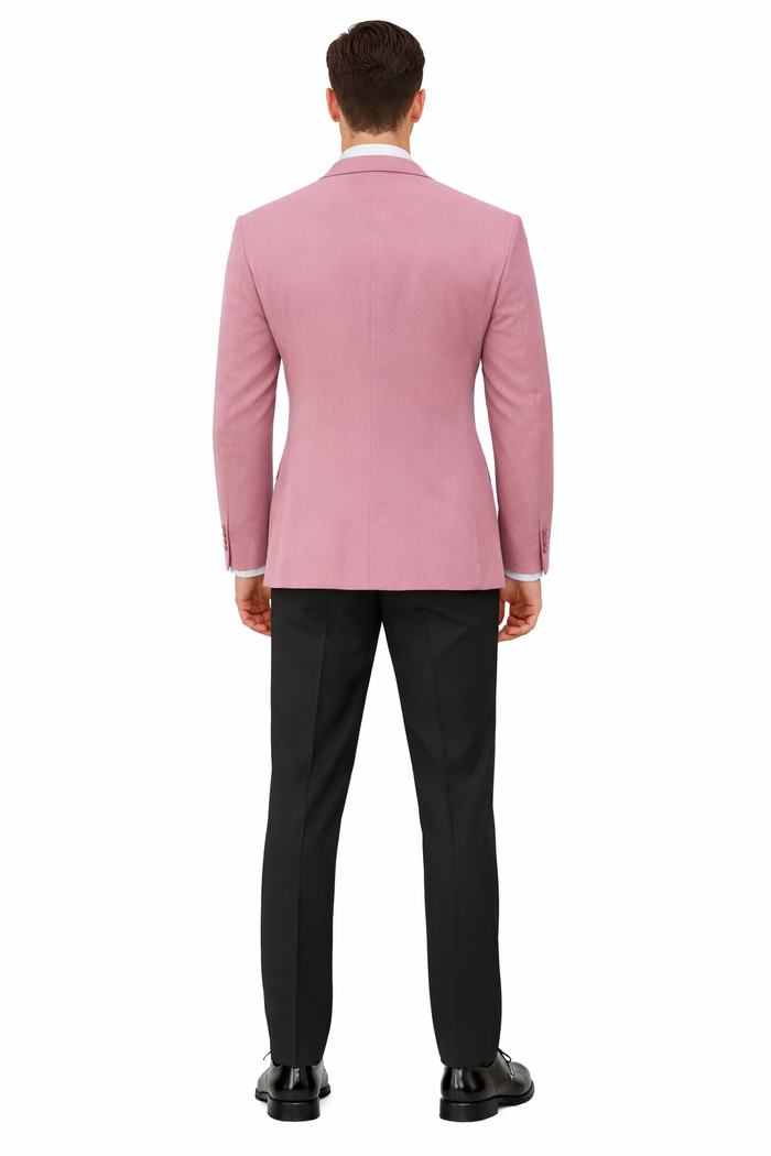 Rose Gold Color Mens Velvet Dinner Jacket - Mens Tuxedo Blazer With Trim Shawl Collar Pink Blush-New Designer Collection