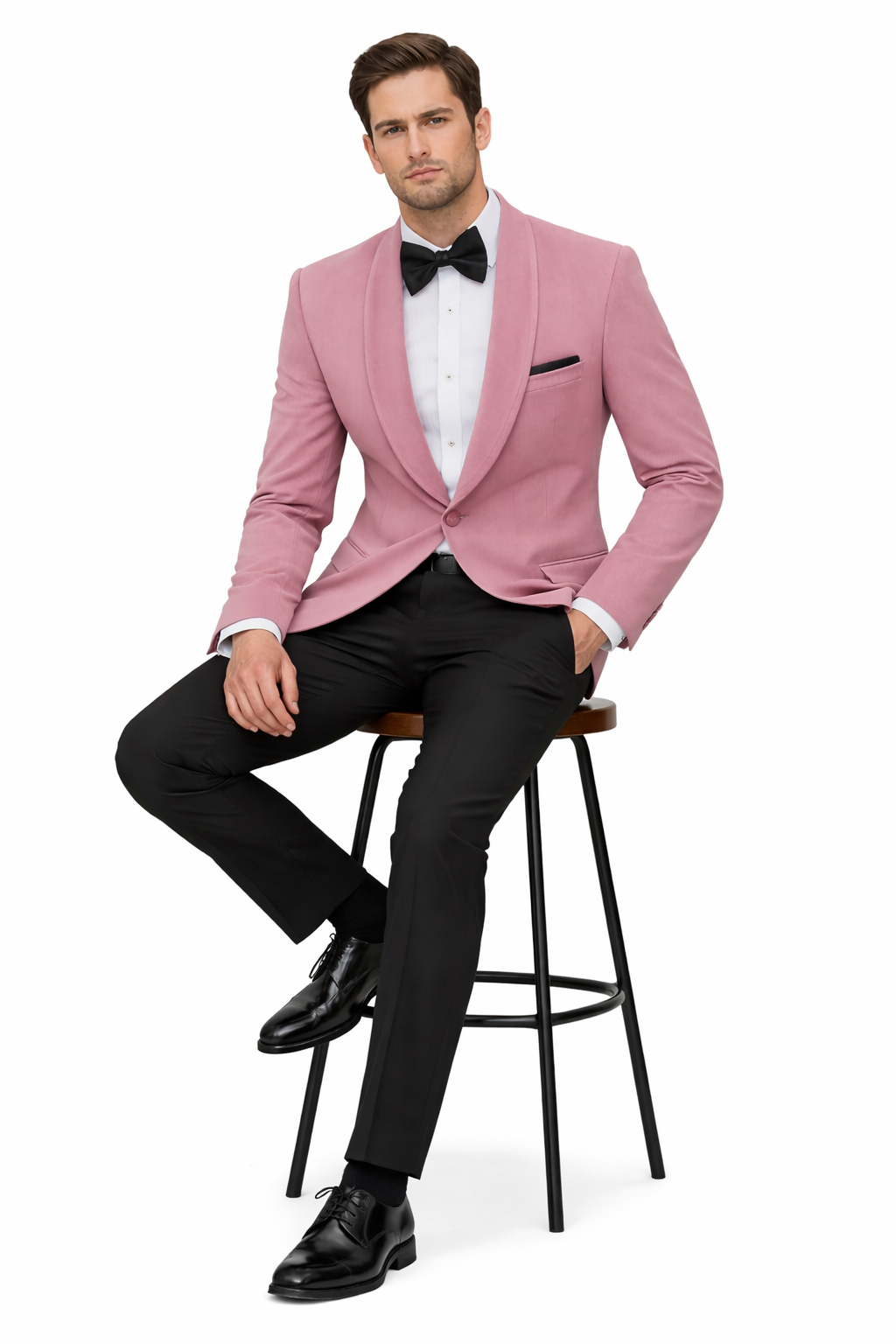 Rose Gold Color Mens Velvet Dinner Jacket - Mens Tuxedo Blazer With Trim Shawl Collar Pink Blush-New Designer Collection