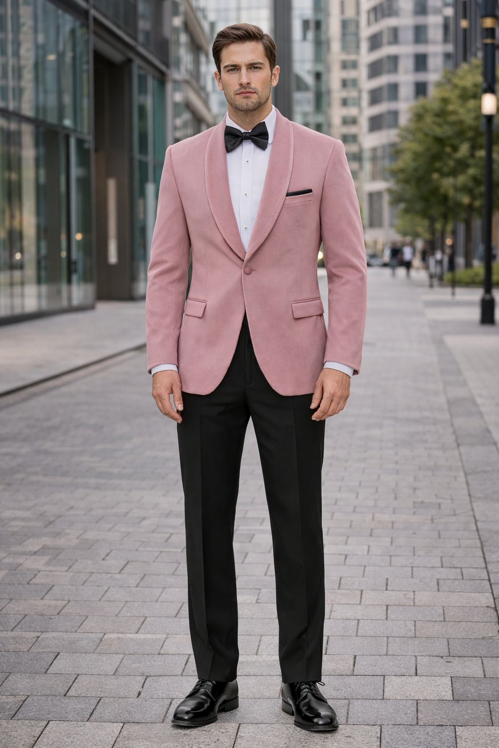 Rose Gold Color Mens Velvet Dinner Jacket - Mens Tuxedo Blazer With Trim Shawl Collar Pink Blush-New Designer Collection