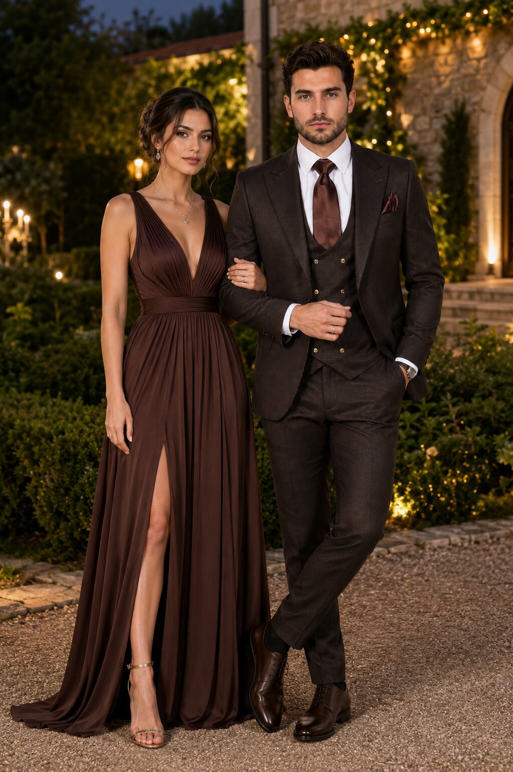 Rossi Man BOND RM1753 Slim Fit 3-Piece Suit - 1-Button Peak Lapel, Modern Formalwear for Men