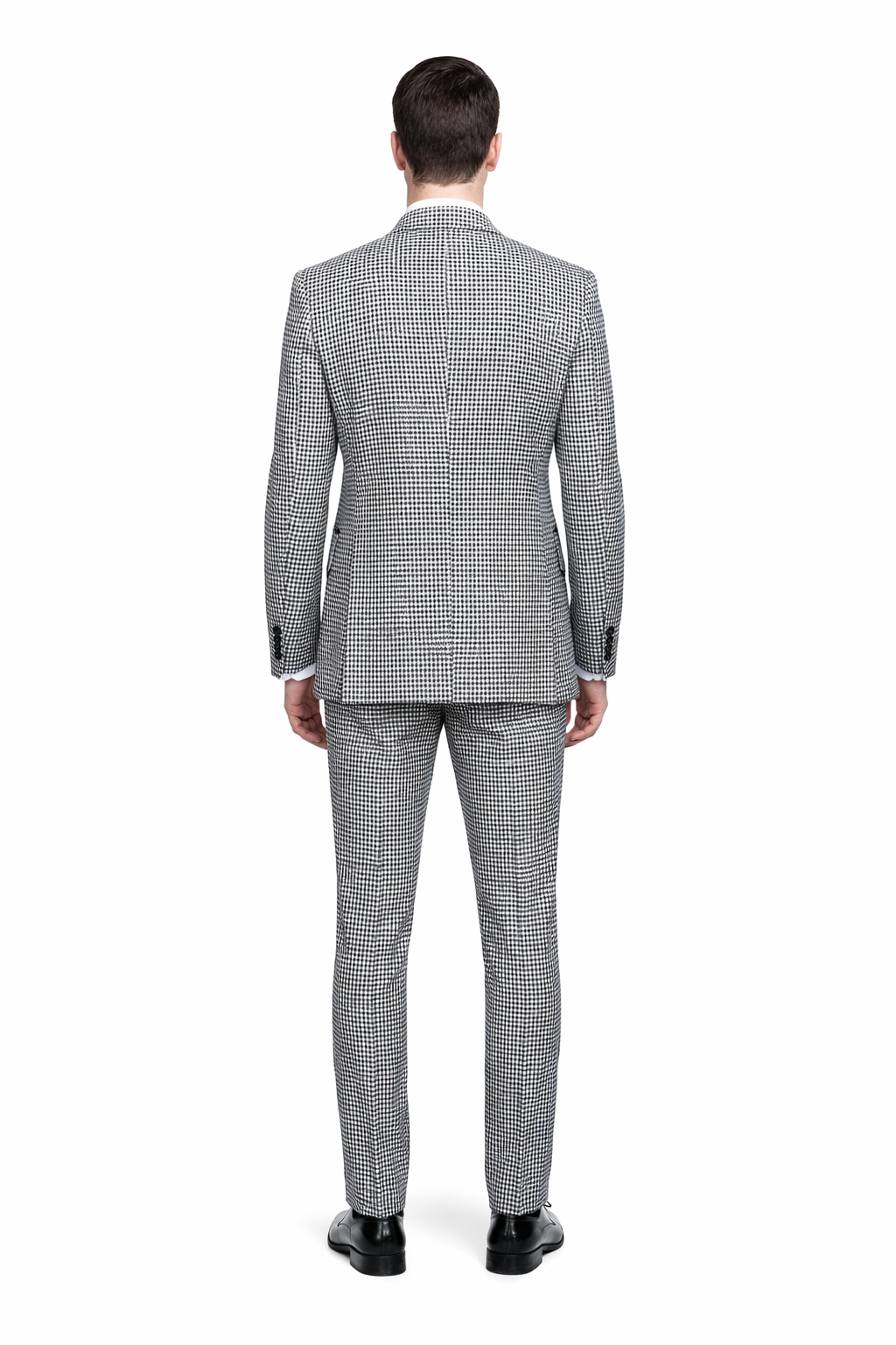 Rossi Man MAX RM1710 Slim Fit 3-Piece Suit – Modern Black and White Suit for Men-New Designer Collection - 34R