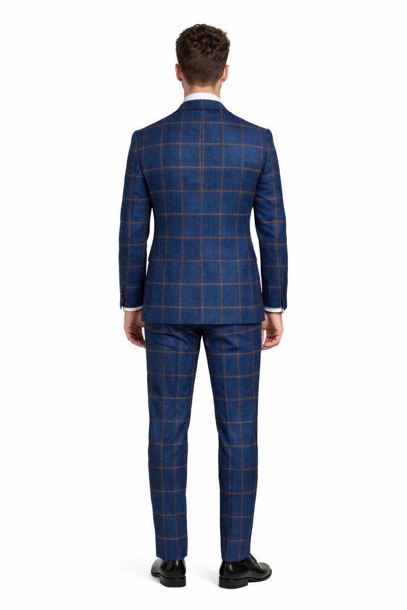 Rossi Man Max RM1840 – Slim Fit 3-Piece Formal Suit for Men-New Designer Collection - 34R