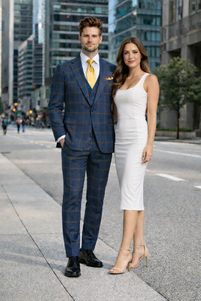 Rossi Man Max RM1840 Slim Fit 3-Piece Formal Suit for Men-New Designer Collection