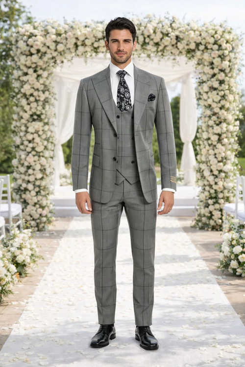 Rossi Man Men's Dress Suit Classic Rossiman Formalwear for Timeless Style