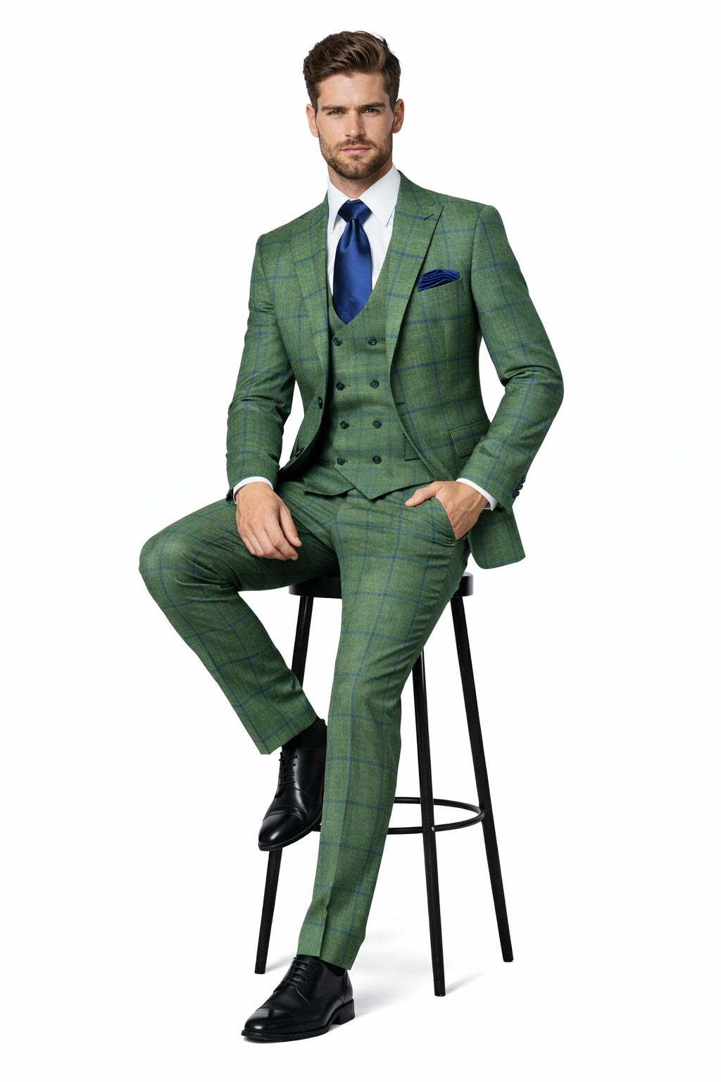 Rossi Man Max RM1841 – Men's Slim Fit 3-Piece Suit for Men