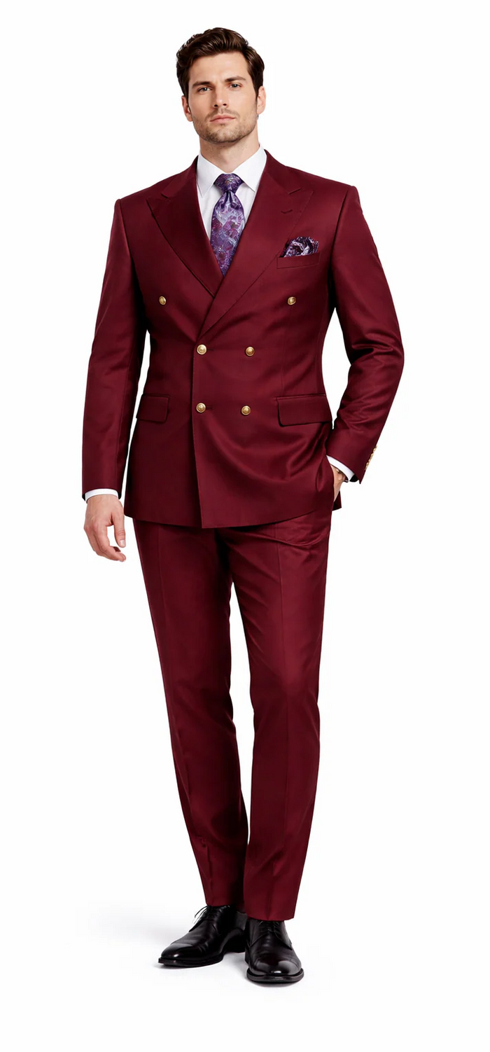 Rossiman Men's Formal Dress Suit Elegant Tailored Suit