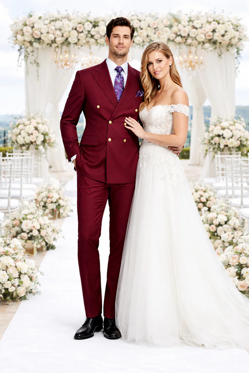 Rossiman Men's Formal Dress Suit Elegant Tailored Suit