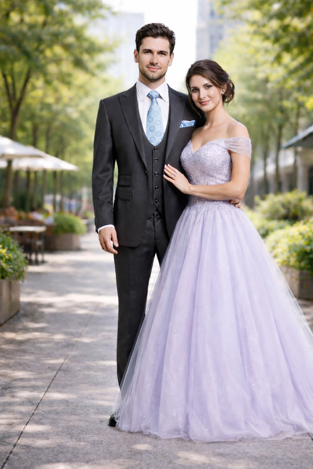 Rossiman Men's Dark Gray Slim Fit Suit – 3-Piece Vested Set with Flat Front Pants - 38 Short Jacket+32 Waist Adjustable 28to34)(Height: 5’4”to5’7”)(Neck 15-16.5)S-M)