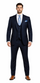 Rossiman Menâ€™s Formal Blue Suit â€“ Slim Fit Design with Vest and Trousers