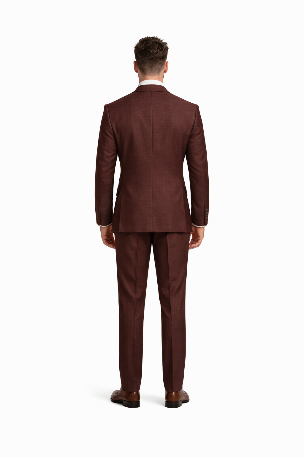 Rossiman Men's Formal Dress Suit – Elegant Tailored Suit-New Designer Collection - 38 Short Jacket+32 Waist Adjustable 28to34)(Height: 5 4 to5 7 )(Neck  15-16.5)S-M)