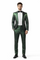 Rossiman Men’s Green Sateen Suit – Glossy Finish with Modern Flair