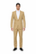 Seersucker Suit Peak Lapel Suit in Color "Tan" - Summer Fabric Tone on Tone Shadow Stripe By Rossiman