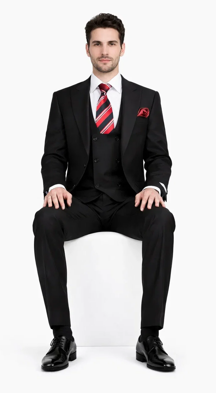 Rossiman Rossi Men's Dress Suit Premium Tailored Suit for Formal Occasions