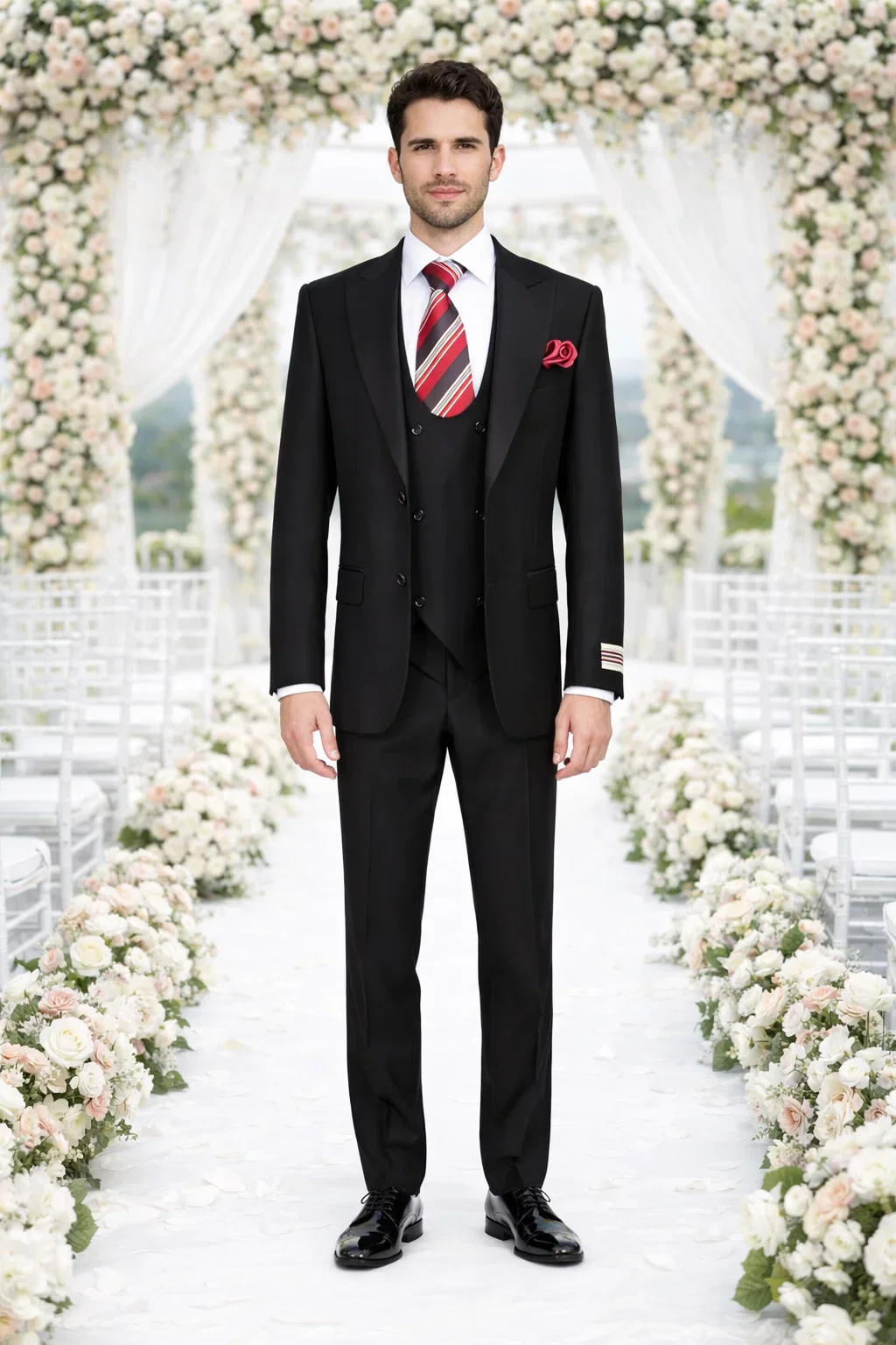 Rossiman Rossi Men's Dress Suit Premium Tailored Suit for Formal Occasions