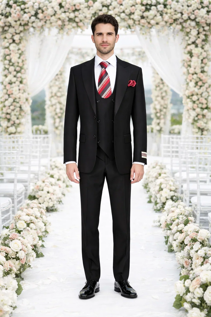 Rossiman Rossi Men's Dress Suit Premium Tailored Suit for Formal Occasions